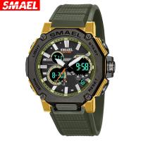 SMAEL®Men Nakit Watch, Organska Glass, s PU & 304 nehrđajućeg čelika, Život otporan na vodu & modni nakit & Kineski pokret & bez spolne razlike, više boja za izbor, 46*17*22mm, Dužina Približno 254 mm, Prodano By PC