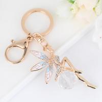 Zinc Alloy Key Clasp polished for woman & with rhinestone nickel lead & cadmium free 12.5cm Sold By PC