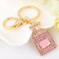 Zinc Alloy Key Lås, Perfume Bottle, Unisex & med rhinestone, flere farver til valg, nikkel, bly & cadmium fri, 11.5cm, Solgt af PC