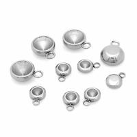 Edelstahl Anhänger Einstellung, 304 Edelstahl, DIY & Maschine Polieren & verschiedene Größen vorhanden & verschiedene Stile für Wahl, originale Farbe, frei von Nickel, Blei & Kadmium, 50PCs/Tasche, verkauft von Tasche