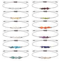 Gemstone Bracciali, Pietra naturale, with corda di cera, Irregolare, fatto a mano, unisex & regolabile, nessuno, Lunghezza 15-30 cm, Venduto da PC