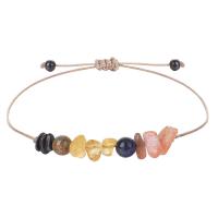 Edelsteen armbanden, met Wax, Onregelmatige, handgemaakt, verstelbaar & voor vrouw, Lengte Ca 15-30 cm, Verkocht door PC