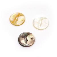 Shell Pendler, Sea Shell, Flad Rund, Carved, du kan DIY, flere farver til valg, 20mm, Solgt af PC