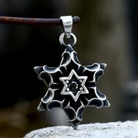 Stainless Steel Pendants 304 Stainless Steel Hexagram vintage & DIY & with rhinestone Sold By PC