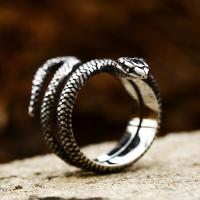 Acier titane bague, serpent, poli, Vintage & normes différentes pour le choix & pour homme, Taille:8-12, Vendu par PC