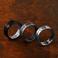 Acier titane bague, Vintage & normes différentes pour le choix & pour homme, plus de couleurs à choisir, Taille:7-13, Vendu par PC