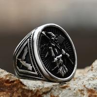 Titanium Steel Finger Ring Skull polished vintage & for man US Ring Sold By PC