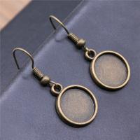 Zinklegering oorbel onderdelen, Zinc Alloy, Ronde, plated, Vintage & DIY & verschillende grootte voor keus, meer kleuren voor de keuze, nikkel, lood en cadmium vrij, Verkocht door pair