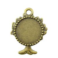 Zink-Legierung Cabochon Weissgold, Zinklegierung, Baum, plattiert, Vintage & DIY, keine, frei von Nickel, Blei & Kadmium, 30mm, verkauft von PC