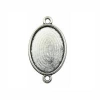 Zinc Alloy vedhæng Cabochon Setting, Oval, forgyldt, Vintage & du kan DIY & forskellig størrelse for valg & 1/1 løkke, flere farver til valg, nikkel, bly & cadmium fri, Solgt af PC