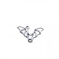 Pendentifs animaux en alliage de zinc, Chauve-souris, Plaqué de couleur d'argent, Vintage & DIY, protéger l'environnement, sans nickel, plomb et cadmium, 23x14mm, Environ 100PC/sac, Vendu par sac