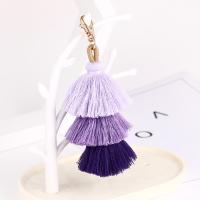 Zinc Alloy Key Clasp with Cotton Thread Tassel Unisex nickel lead & cadmium free 16cm Sold By PC