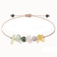 Gemstone Armbånd, Natursten, med Voks, Uregelmæssig, håndlavet, justerbar & for kvinde, Længde Ca. 15-30 cm, Solgt af PC