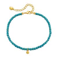 Bracciali alla moda in turchese, with lega in zinco, with 6cm extender chain, Cerchio, placcato color oro, per la donna, Lunghezza 16.5 cm, Venduto da PC