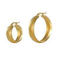 Mens acier inoxydable Hoop boucles d'oreilles, Acier inoxydable 304, Rond, normes différentes pour le choix & pour femme, plus de couleurs à choisir, Vendu par paire