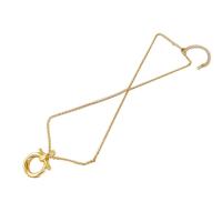 ottone collana, with 2.36inch extender chain, placcato, gioielli di moda & per la donna & cavo, nessuno, assenza di nichel,piombo&cadmio, Lunghezza Appross. 15.7 pollice, Venduto da PC