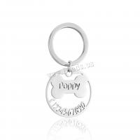 Personalized keychain 304 Stainless Steel 18K gold plated Unisex original color Sold By PC