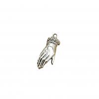 Zinc Alloy Hand Pendants antique silver color plated vintage & DIY nickel lead & cadmium free Approx Sold By Bag