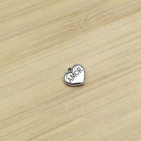 Zinc Alloy Heart Pendants antique silver color plated vintage & DIY nickel lead & cadmium free Approx Sold By Bag