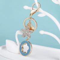 Zinc Alloy Key Clasp Unisex & enamel & with rhinestone nickel lead & cadmium free 12.6cm 3.5*3.5cm 2.8*3cm Sold By PC