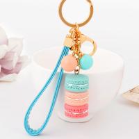 Zinc Alloy Key Clasp with Acrylic Macaron Unisex & with rhinestone nickel lead & cadmium free 16cm 11cm 4*2cm Sold By PC