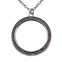 Zinc Alloy vedhæng Cabochon Setting, Runde, antik sølv farve forgyldt, Vintage & forskellige længde for valg & du kan DIY, flere farver til valg, nikkel, bly & cadmium fri, 30mm, Solgt af PC