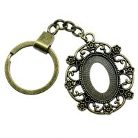 Zinc Alloy vedhæng Cabochon Setting, antik bronze farve forgyldt, Vintage & du kan DIY & hule, nikkel, bly & cadmium fri, 18x25mm, Solgt af PC