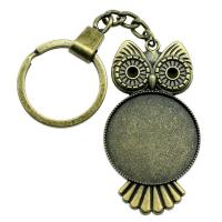 Zinc Alloy vedhæng Cabochon Setting, Owl, antik bronze farve forgyldt, Vintage & du kan DIY, nikkel, bly & cadmium fri, 30mm, Solgt af PC