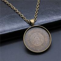 Zinc Alloy Pendant Cabochon Setting Round plated vintage & DIY nickel lead & cadmium free 30mm Sold By PC