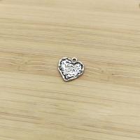 Zinc Alloy Heart Pendants antique silver color plated vintage & DIY nickel lead & cadmium free Approx Sold By Bag