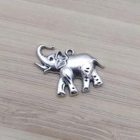 Zinc Alloy Animal Pendler, Elephant, antik sølv farve forgyldt, Vintage & du kan DIY, nikkel, bly & cadmium fri, 37x30mm, Ca. 100pc'er/Bag, Solgt af Bag