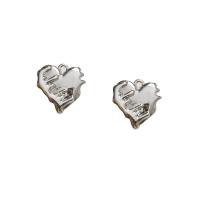 Colgantes de Aleación de Zinc en Forma de Corazón, chapado en color de plata, Bricolaje, libre de níquel, plomo & cadmio, 19x18mm, Vendido por UD