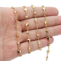 Nehrđajućeg čelika Nekclace Chain, 304 nehrđajućeg čelika, Srce, možete DIY, više boja za izbor, 5mm, Prodano By m