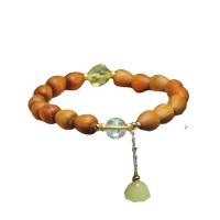 Pulsera Mala, Thuja Sutchuenensis, de Lotus de Seedpod, estilo popular & unisexo, 8x10mm, longitud aproximado 7 Inch, Vendido por UD