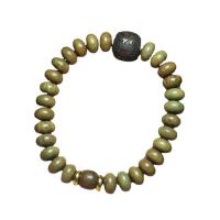 Green Sandelhout Armband, folk stijl & verschillende materialen voor de keuze & uniseks, 10mm, Lengte Ca 7-12 inch, Verkocht door PC