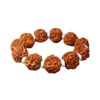 Rudraksha Rannerengas, kansan tyyli & Unisex, 15-18mm, Pituus N. 6.5-7 tuuma, Myymät PC