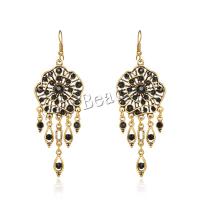 Zinc Alloy Drop Earrings vintage & fashion jewelry & for woman & with rhinestone nickel lead & cadmium free Sold By Pair