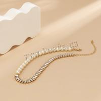 Zinklegering Sieraden Sets, Zinc Alloy, met Plastic Pearl, met 2.7inch,2inch extender keten, gold plated, mode sieraden & verschillende stijlen voor de keuze & micro pave zirconia & voor vrouw, nikkel, lood en cadmium vrij, Lengte Ca 11.8 inch, Ca 5.5 inch, Verkocht door PC