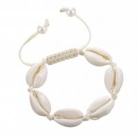 Shell Jewelry Bracelet Korean Waxed Cord with Shell plated adjustable & for woman Length Approx 15-32 cm Sold By PC