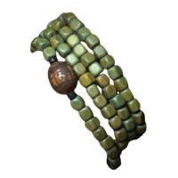 108 Mala kralen, Green Sandelhout, met Dalbergia odorifera, folk stijl & uniseks & verschillende stijlen voor de keuze, 7x7mm, 108pC's/Strand, Verkocht door Strand