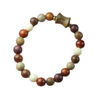 Wrist Mala Multi - gemstone with Sandalwood folk style & Unisex 8mm Length Approx 7 Inch Sold By PC