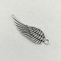 Wing Shaped Zinc Alloy Privjesci, Cink Alloy, starinski srebrne boje pozlaćen, Berba & možete DIY, nikal, olovo i kadmij besplatno, 14x49mm, Približno 100računala/Torba, Prodano By Torba