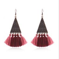 Fashion Fringe Oorbellen, Zinc Alloy, met Caddice, plated, mode sieraden & voor vrouw, meer kleuren voor de keuze, nikkel, lood en cadmium vrij, 28*98mm, Verkocht door pair