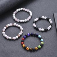 Gemstone Bracciali, Pietra naturale, gioielli di moda & materiali diversi per la scelta & unisex, 8mm, Lunghezza Appross. 6.6-8.2 pollice, Venduto da coppia