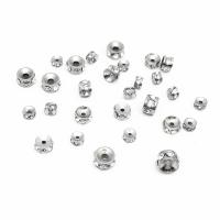 Acier inoxydable Spacer Perles, Acier inoxydable 304, DIY & normes différentes pour le choix & avec strass, couleur originale, 100PC/sac, Vendu par sac