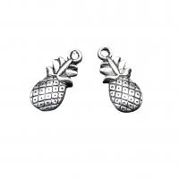 Zink Alloy Fruit Shape Hängen, Ananas, antik silver pläterad, DIY, nickel, bly och kadmium gratis, 19x9mm, Hål:Ca 1.5mm, Ca 100PC/Bag, Säljs av Bag