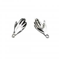 Zink Alloy Hand Hängen, antik silver pläterad, DIY, nickel, bly och kadmium gratis, 29x15mm, Hål:Ca 2mm, Ca 100PC/Bag, Säljs av Bag