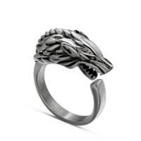 Titantium Steel Finger Ring, Titanium Steel, csiszolt, divat ékszerek & különböző méretű a választás & az ember, az eredeti szín, Által értékesített PC