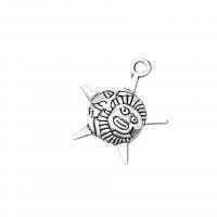 Zinc Alloy Pendants Sun antique silver color plated vintage & DIY nickel lead & cadmium free Approx Sold By Bag