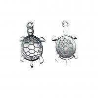 Zinc Alloy Animal Pendler, Turtle, antik sølv farve forgyldt, du kan DIY, nikkel, bly & cadmium fri, 31x16mm, Hole:Ca. 2mm, Ca. 100pc'er/Bag, Solgt af Bag